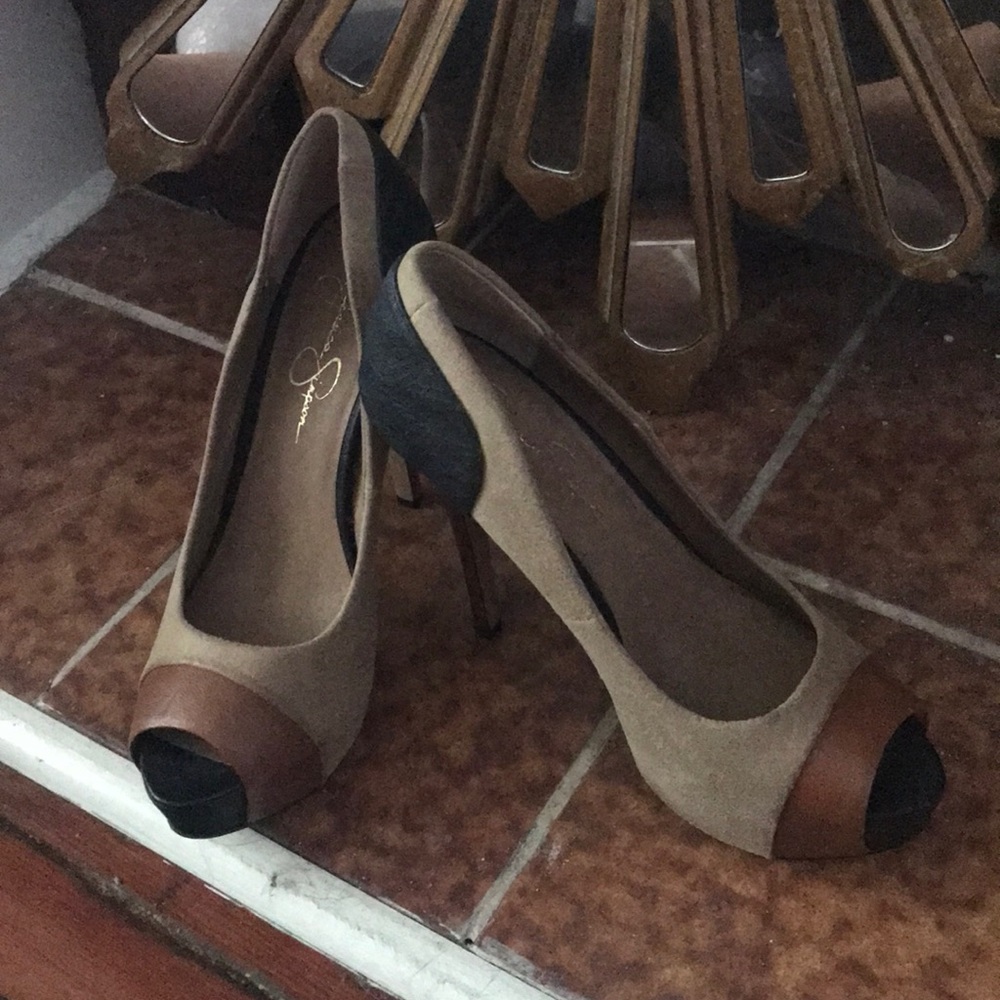 Open toe high heel